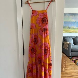 GAP Maxi Dress in Yellow and Pink Floral